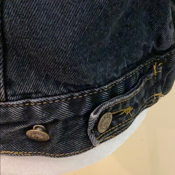 Guess vintage unisex black denim short jean jacket - Picture 12 of 16